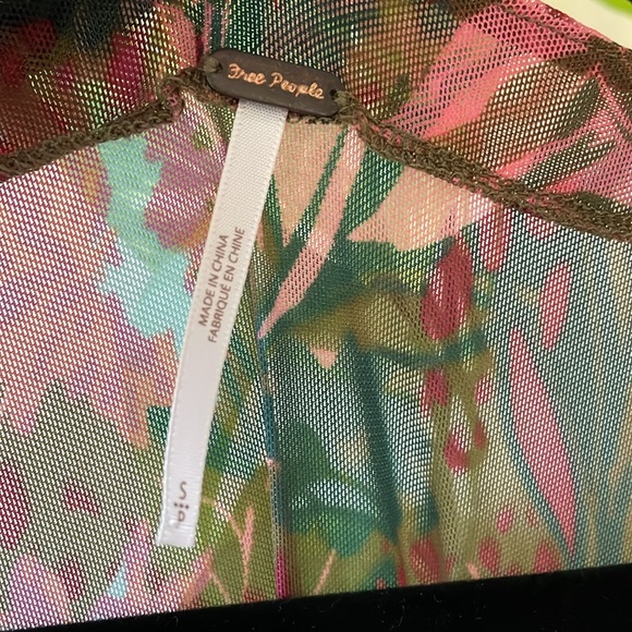 NWOT Free People sheer mini dress - Picture 3 of 6